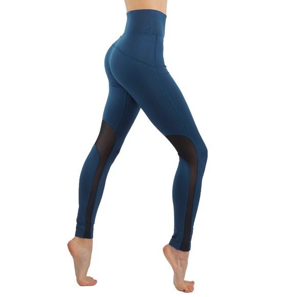 Codefit Pants - Workout Leggings With Mesh TEAL
